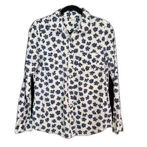J.Crew Factory Women’s Floral Button Up Shirt Size M Long Sleeve Cotton Blouse